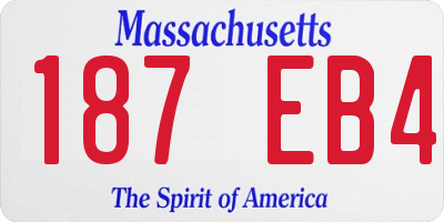 MA license plate 187EB4