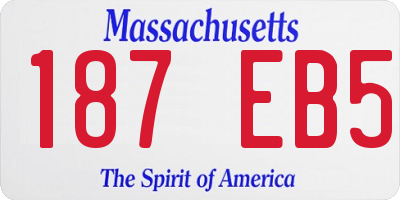 MA license plate 187EB5