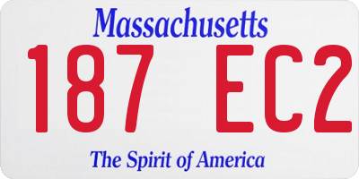 MA license plate 187EC2