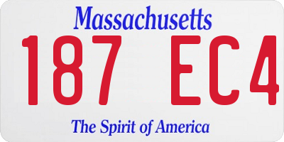 MA license plate 187EC4