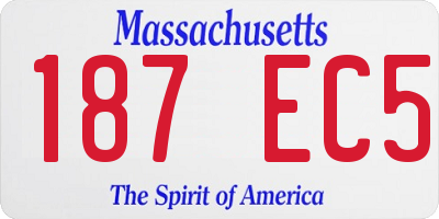 MA license plate 187EC5