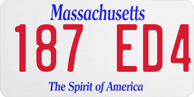 MA license plate 187ED4