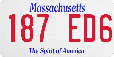 MA license plate 187ED6