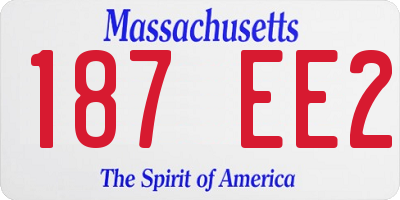 MA license plate 187EE2