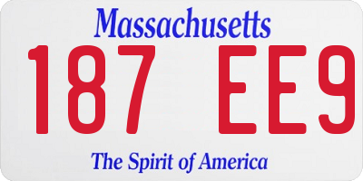 MA license plate 187EE9