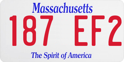 MA license plate 187EF2