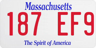 MA license plate 187EF9