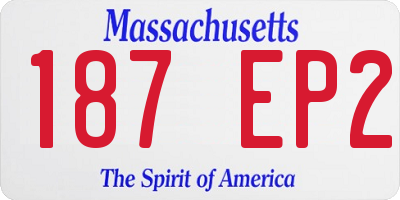 MA license plate 187EP2