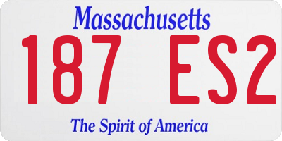 MA license plate 187ES2