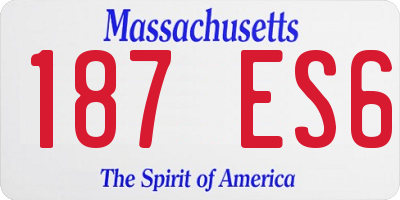 MA license plate 187ES6