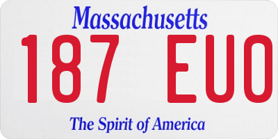 MA license plate 187EU0