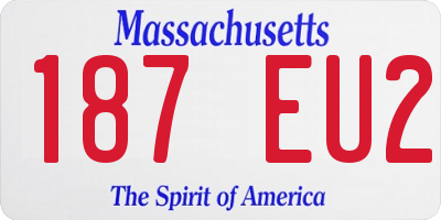 MA license plate 187EU2