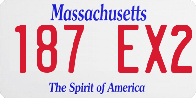 MA license plate 187EX2