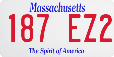 MA license plate 187EZ2