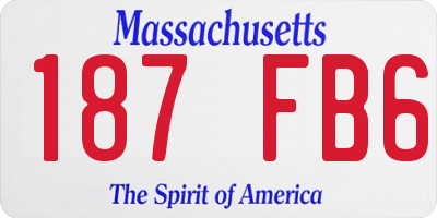 MA license plate 187FB6