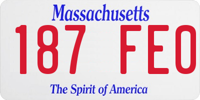 MA license plate 187FE0