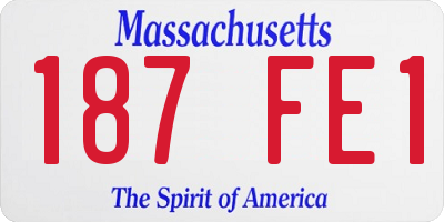 MA license plate 187FE1