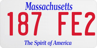 MA license plate 187FE2