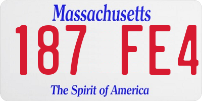 MA license plate 187FE4
