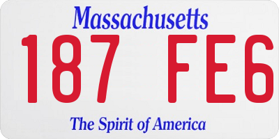 MA license plate 187FE6