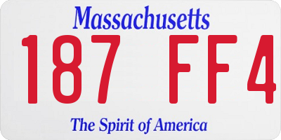 MA license plate 187FF4