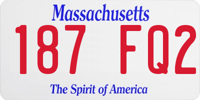 MA license plate 187FQ2