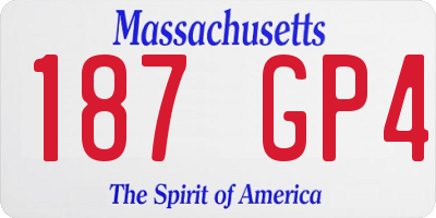 MA license plate 187GP4