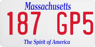 MA license plate 187GP5