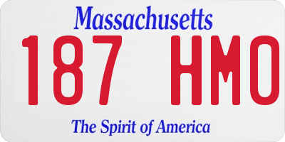MA license plate 187HM0