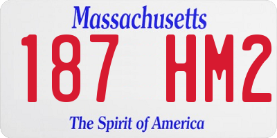 MA license plate 187HM2