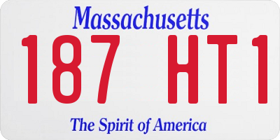 MA license plate 187HT1