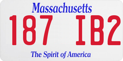 MA license plate 187IB2