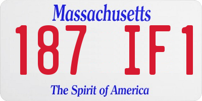 MA license plate 187IF1