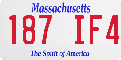 MA license plate 187IF4