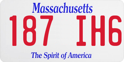 MA license plate 187IH6