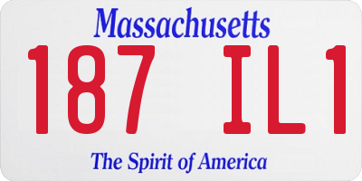 MA license plate 187IL1