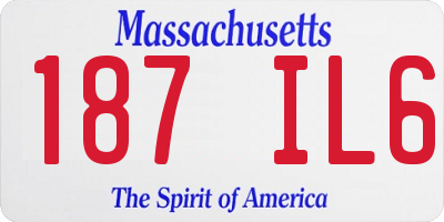 MA license plate 187IL6