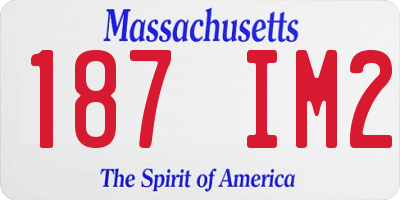 MA license plate 187IM2