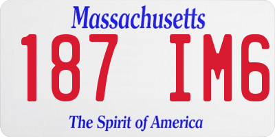 MA license plate 187IM6
