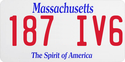 MA license plate 187IV6