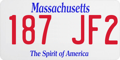 MA license plate 187JF2