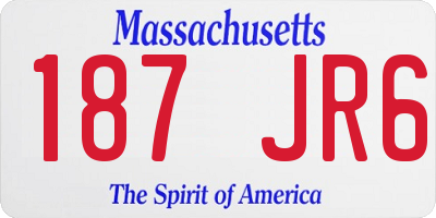 MA license plate 187JR6