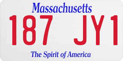 MA license plate 187JY1