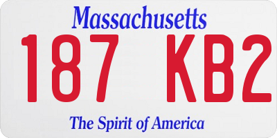 MA license plate 187KB2