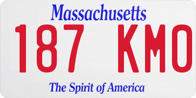 MA license plate 187KM0