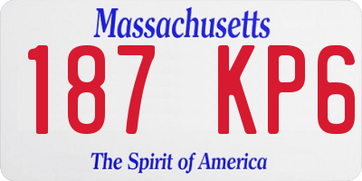 MA license plate 187KP6