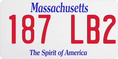 MA license plate 187LB2
