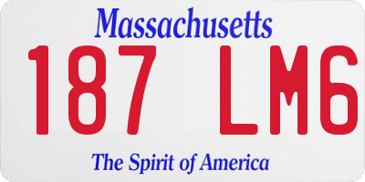 MA license plate 187LM6