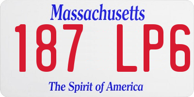 MA license plate 187LP6