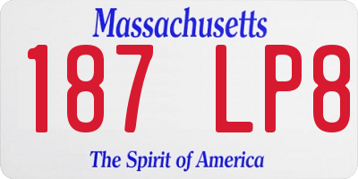 MA license plate 187LP8